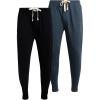 imageLucky Brand Mens Pajama Pants  2 Pack Micro Suede Knit Bottom Joggers for Men with Side Pocket  Mens Lounge Pants SXLIndigoBlack