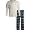 imageLucky Brand Mens Pajama Set  2 Piece Long Sleeve Crewneck Mens Shirts and Flannel Lounge Pants  Cozy Pajama Pants Set SXLOatmeal Heatherdecember Sky Plaid