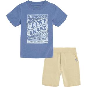 imageLucky Brand Boys 2 Pieces Short SetCoronet BluePale Khaki