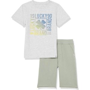 imageLucky Brand Boys 2 Pieces Short SetHeather Shadow