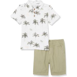 imageLucky Brand Boys 2 Pieces Short SetWhiteTeaPapaya