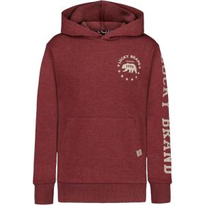 imageLucky Brand Boys Long Sleeve Fleece PullOver Hoodie Comfortable Relaxed Fit with Kangaroo PocketsBear Port Heather