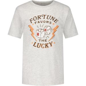 imageLucky Brand Boys Short Sleeve Graphic Crew Neck TShirt Soft Comfortable Relaxed FitFortune Oatmeal