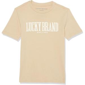 imageLucky Brand Boys Short Sleeve Graphic Crew Neck TShirt Soft Comfortable Relaxed FitIrish Cream Puff