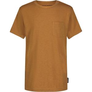 imageLucky Brand Boys Short Sleeve Slub Pocket Crew Neck TShirt Soft Comfortable Relaxed FitBurnt Sugar Heather