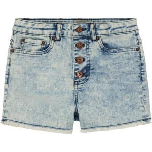 imageLucky Brand Girls Cuffed Jean Shorts Stretch Denim with 5 Pockets Mid to High Rise WaistIndigo MarbleHigh Waist