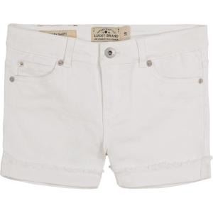 imageLucky Brand Girls Cuffed Jean Shorts Stretch Denim with 5 Pockets Mid to High Rise WaistJenna Bright White