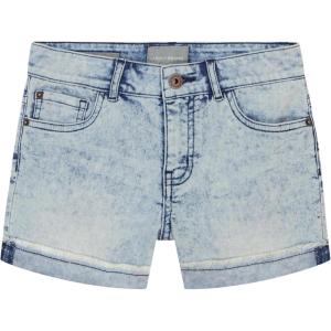imageLucky Brand Girls Cuffed Jean Shorts Stretch Denim with 5 Pockets Mid to High Rise WaistRiley Indigo Marble