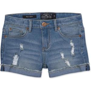 imageLucky Brand Girls Cuffed Jean Shorts Stretch Denim with 5 Pockets Mid to High Rise WaistRonnie Ada