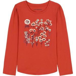 imageLucky Brand Girls Long Sleeve Graphic TShirt Tagless Cotton Tee with Fun DesignsBossa Nova Botanical