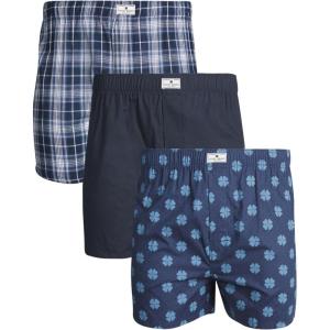 imageLucky Brand Mens Boxer Shorts  3 Pack Woven Cotton Boxers for Men with Functional Fly  Lightweight Mens Underwear BoxersBluePlaidNavy