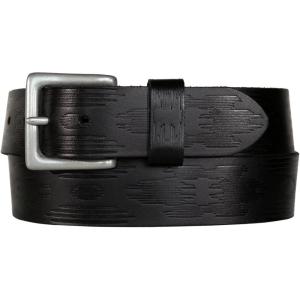imageLucky Brand Mens Casual and Dress Leather Belts with Metal BuckleAztec Embossed  Black