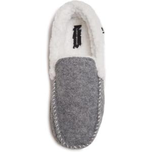 imageLucky Brand Mens Faux Wool Sherpa Lined SlipperGreyWhite