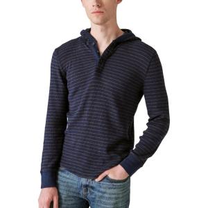 imageLucky Brand Mens Garment Dye Thermal HoodleyMulti