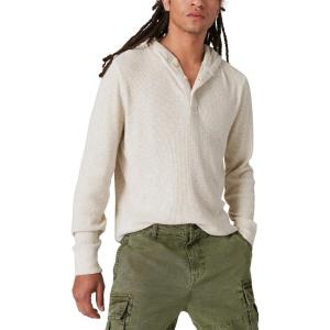 imageLucky Brand Mens Garment Dye Thermal HoodleyOatmeal