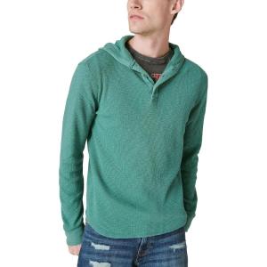 imageLucky Brand Mens Garment Dye Thermal HoodleySea Pine