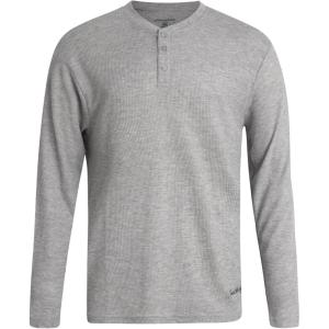 imageLucky Brand Mens Henley Shirt  Long Sleeve Waffle Knit Cotton Henley Thermal Shirt  Undershirts for MenLight Grey Heather