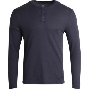 imageLucky Brand Mens Henley Shirt  Long Sleeve Waffle Knit Cotton Henley Thermal Shirt  Undershirts for MenMood Indigo