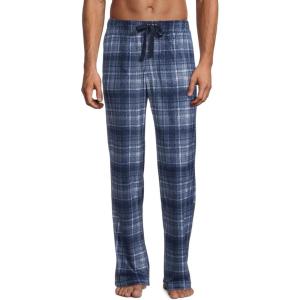 imageLucky Brand Mens Lightweight Plaid Fleece Pajama PantsIndigo Plaid