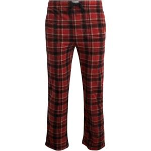 imageLucky Brand Mens Lightweight Plaid Fleece Pajama PantsRed Ochre