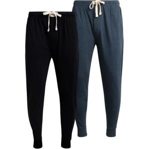 imageLucky Brand Mens Pajama Pants  2 Pack Micro Suede Knit Bottom Joggers for Men with Side Pocket  Mens Lounge Pants SXLIndigoBlack