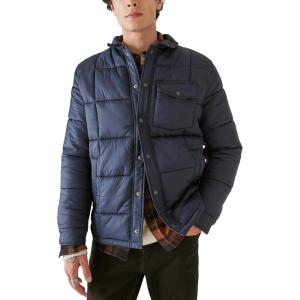 imageLucky Brand Mens Quilted Nylon Shirt JacketBlue