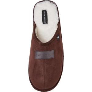 imageLucky Brand MicroSuede Scuff Indoor Slippers for Men with Plush LiningBrown