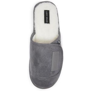 imageLucky Brand MicroSuede Scuff Indoor Slippers for Men with Plush LiningGrey Flap