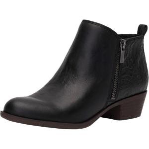 imageLucky Brand Womens Basel Ankle BootieBlack Embossed