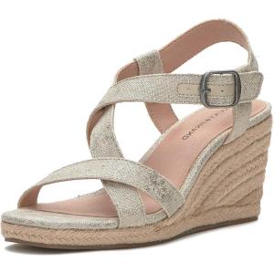 imageLucky Brand Womens Mytila Espadrille Wedge SandalNaturalPlatinum