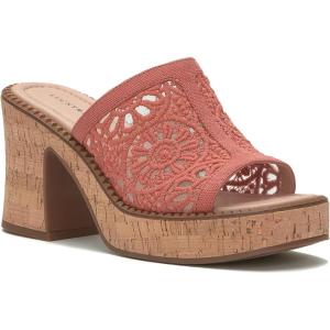 imageLucky Brand Womens Talvy Macrame Platform Sandal MuleEco Red