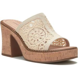 imageLucky Brand Womens Talvy Macrame Platform Sandal MuleVanilla