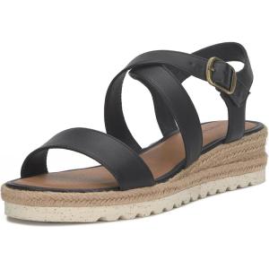 imageLucky Brand Womens Trianna Wedge SandalSmooth Black
