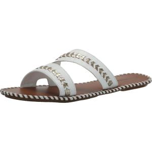 imageLucky Brand Womens Zanora Flat SandalWhiteLight Platino