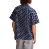 imageLucky Brand Mens Short Sleeve Eyelet Camp Collar ShirtBlue Embroidery