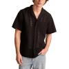 imageLucky Brand Mens Short Sleeve Eyelet Camp Collar ShirtRaven