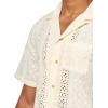 imageLucky Brand Mens Short Sleeve Eyelet Camp Collar ShirtTofu