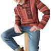 imageLucky Brand Mens Southwestern Print Baja SweaterApple Butter Combo