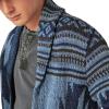 imageLucky Brand Mens Southwestern Print Shawl CardiganDark Denim Combo