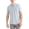 imageLucky Brand Mens Venice Burnout Notch Neck TeeBlue Fog