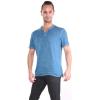 imageLucky Brand Mens Venice Burnout Notch Neck TeeBlue Steel