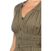 imageLucky Brand Womens Broomstick Button Front Mini DressDusty Olive