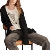 imageLucky Brand Womens Cable Crew CardiDark Black