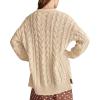imageLucky Brand Womens Cable Crew CardiStraw Heather