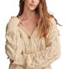 imageLucky Brand Womens Cable Crew CardiStraw Heather