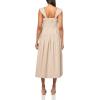 imageLucky Brand Womens Cinched Waist Poplin Midi DressBrown Stripe