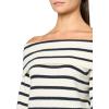 imageLucky Brand Womens Cloud Soft Off The Shoulder SweaterCadet Navy Multi Stripe