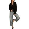 imageLucky Brand Womens Cloudsoft Crew Neck CardiganDark Black
