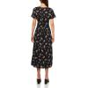 imageLucky Brand Womens Lace Trimmed Short Sleeve Midi DressBlack Floral