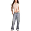 imageLucky Brand Womens Low Rise Baggy Wide Leg JeansPeel Paradise Wash